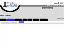 Tablet Screenshot of davebellauctionsandequipment.com